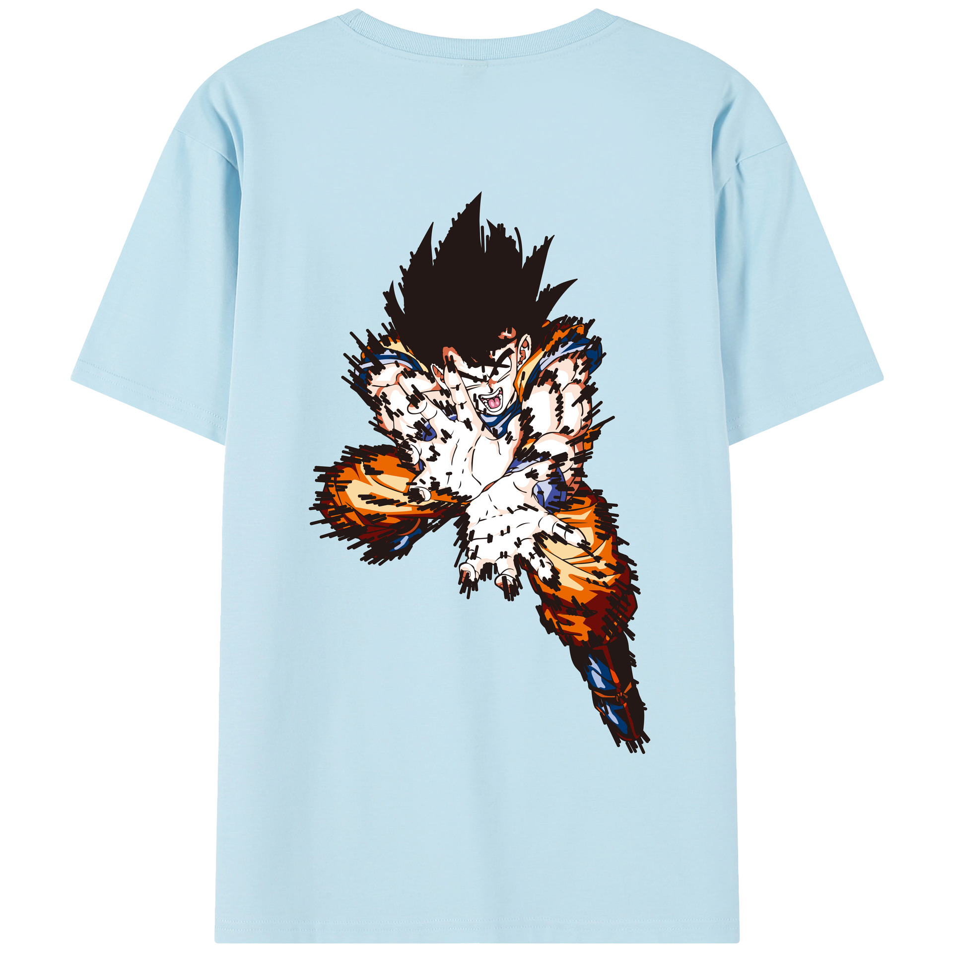 （画像用） ドラゴンボール 孫悟空（そん ごくう）Son Goku カカロット DRAGON BALL Kakarotto 綿100％半袖Tシャツ（背面プリント）